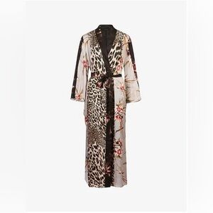 All Saints Elsa Kuroyuri Floral-Print Woven Kimono size 8
